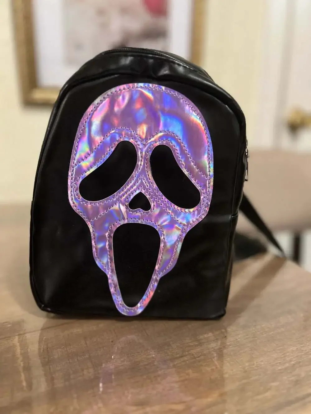 Tapp Collections Scream Ghost Face PU Mini Backpack Goth Bag